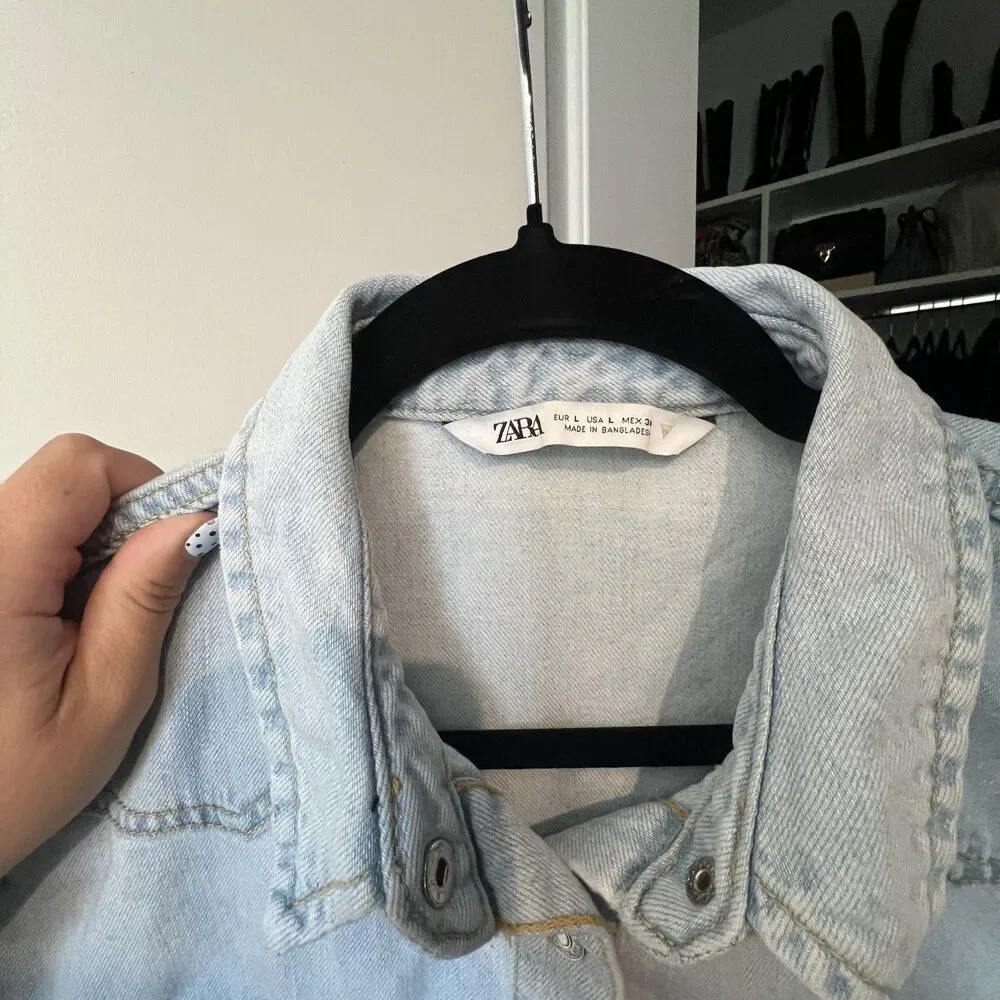 Zara Denim Shirt - Picture 3 of 3